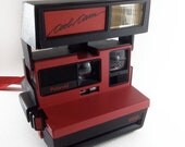 Working Vintage Polaroid Cool Cam in Red with Strap