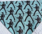 Elvis (blue dance) Dog Bandana (with Collar Tunnel) SMALL