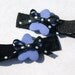 black and purple clippies- polkadot hair clip- girls accessories