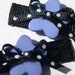 black and purple clippies- polkadot hair clip- girls accessories