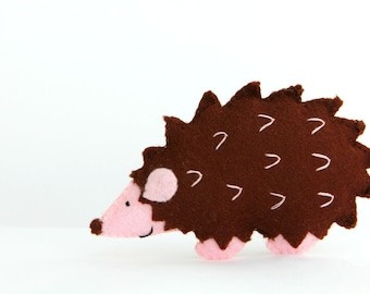 Felt Plushie Hand sewing Pattern PDF. Complete instructions to make Mr Prickles the Hedgehog. Instant download.