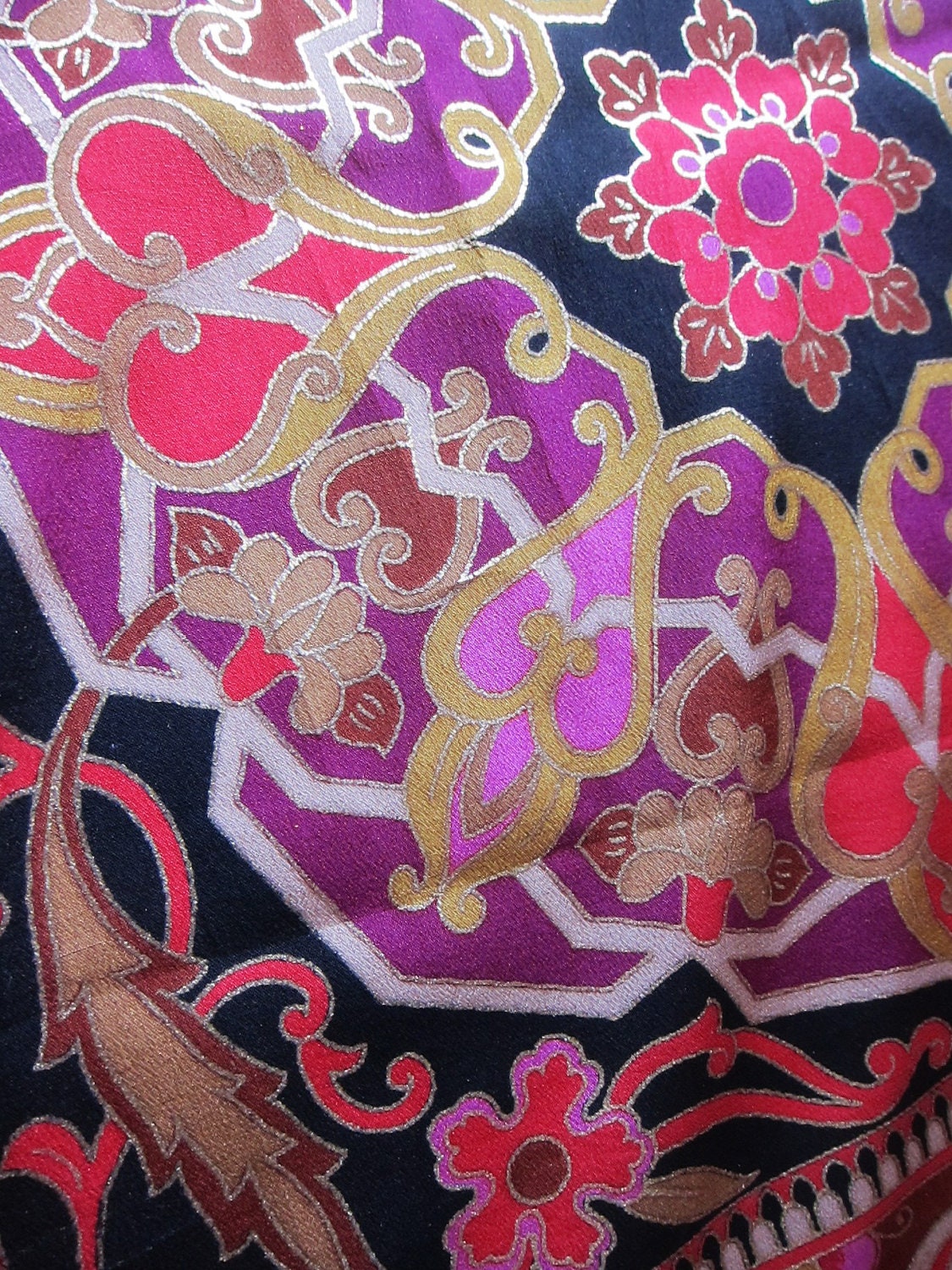 Oscar de la Renta silk scarf flamboyant WOW