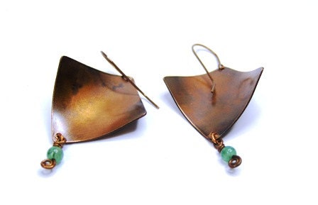 Love Biking Green Earrings