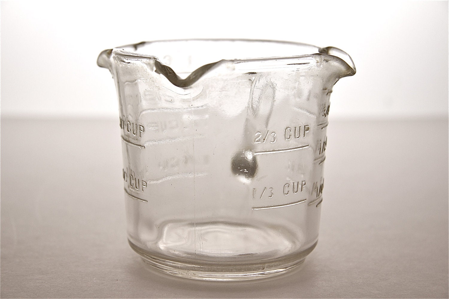3 Spout Glass Measuring Cup VINTAGE