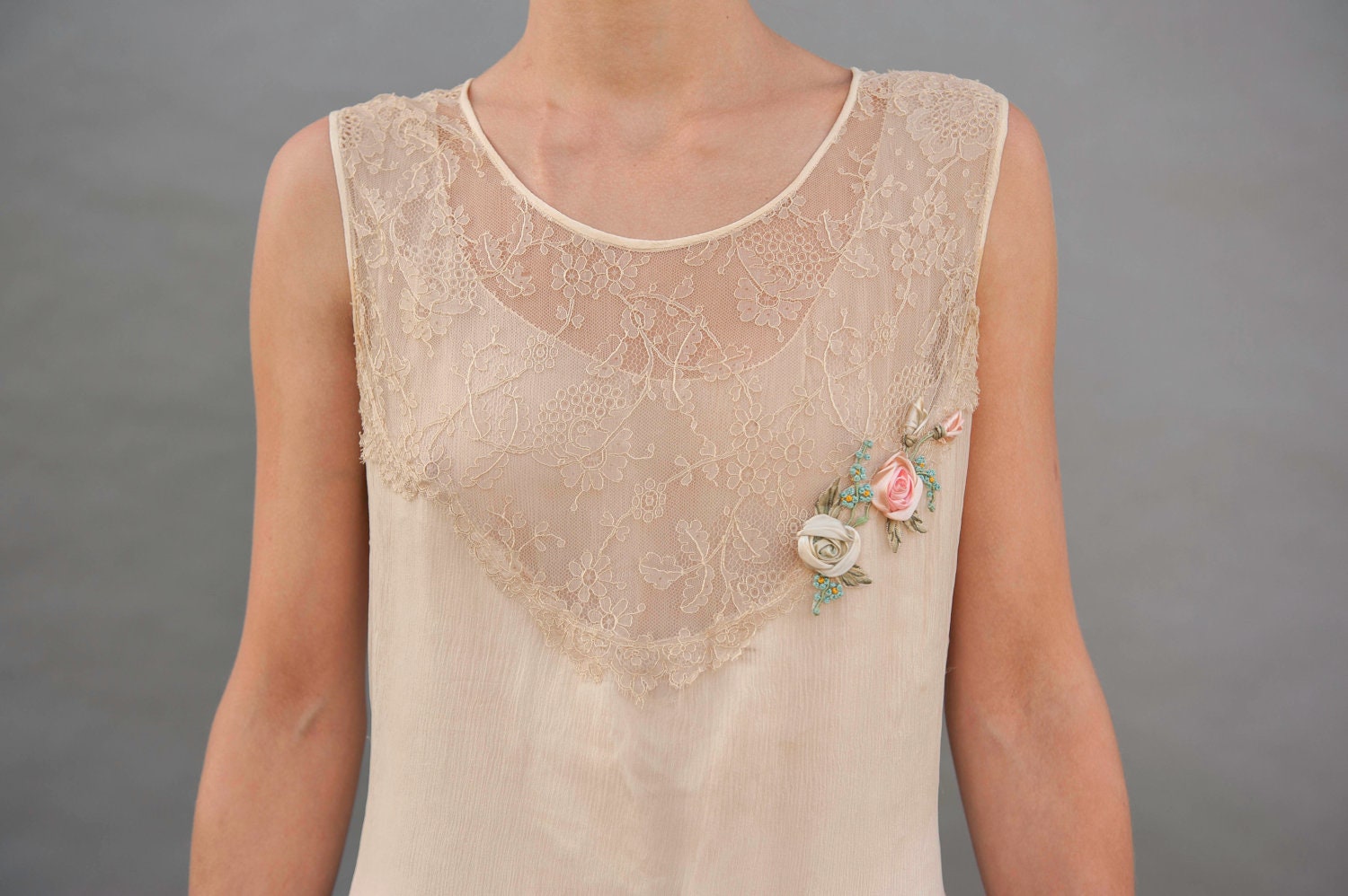 1920s FLAPPER Dress with Ribbonwork - All Original