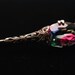 Victorian Bar Brooch with Bohemian Iris Glass