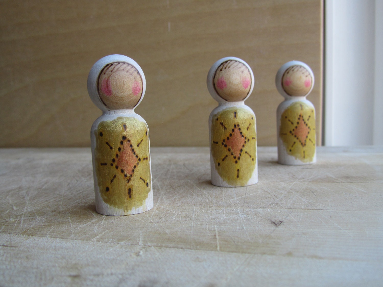 Nature's Star Children - Natural Wooden Toy - Set of 3