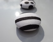 Black and White Fabric Magnet