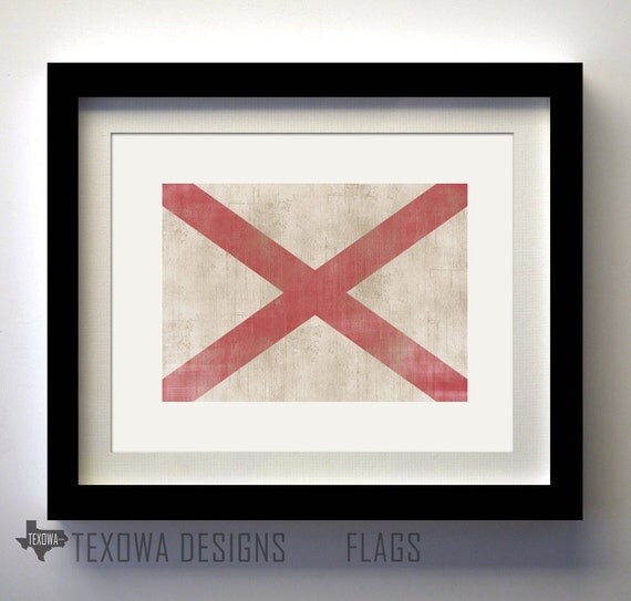 Alabama Flag Print