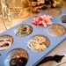 Re-purposed and Up scaled Vintage Muffin tin, jewelry display and storage, rustic finish, Chippy paint, cornflower blue, 7 x 14 inches