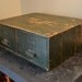 Two Drawer Card File Box - Vintage Military Green