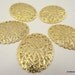Gold Plated Filigree Domed Oval, 29.5x23mm, 10 Pieces