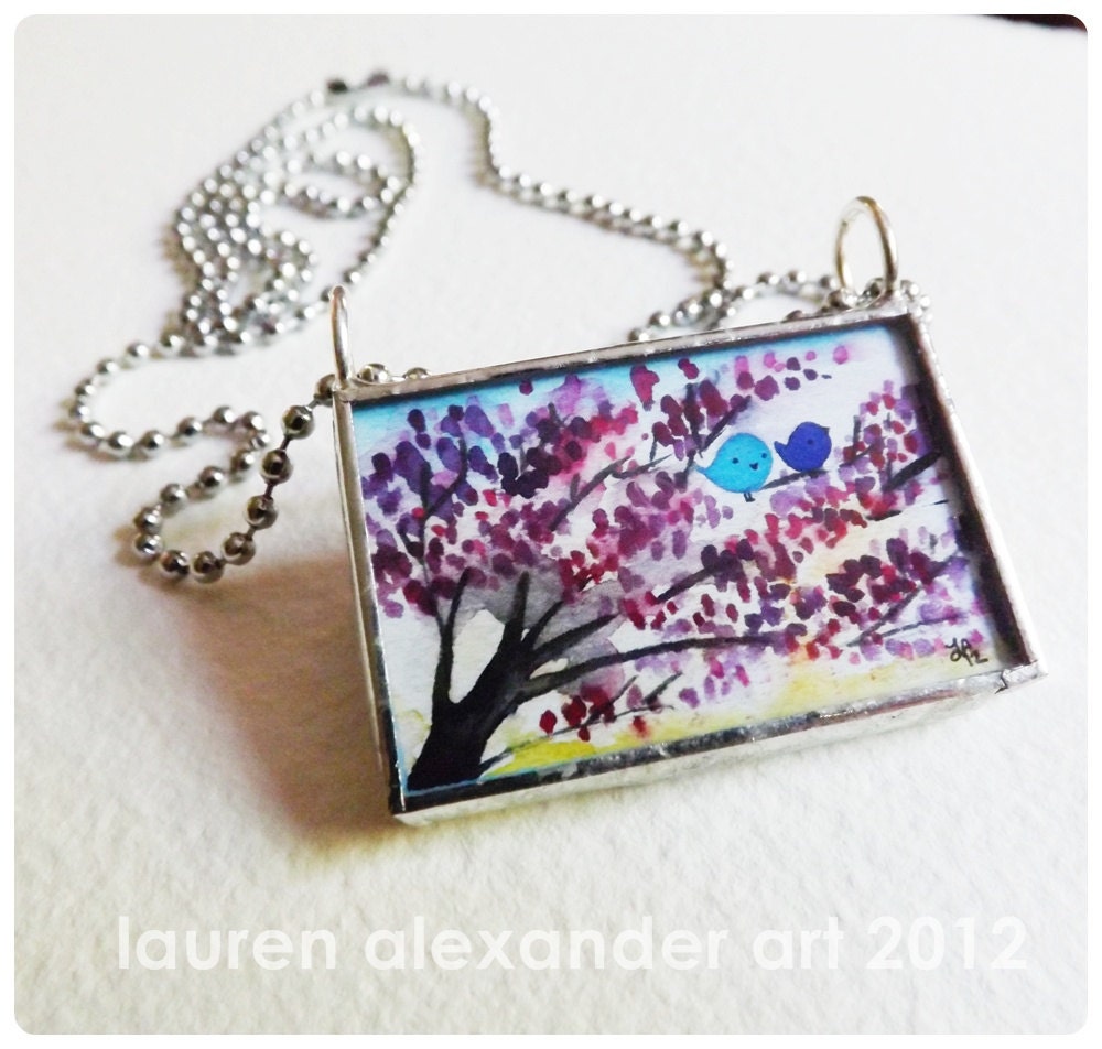 Beautiful Day - Soldered Glass Necklace Art by Lauren Alexander