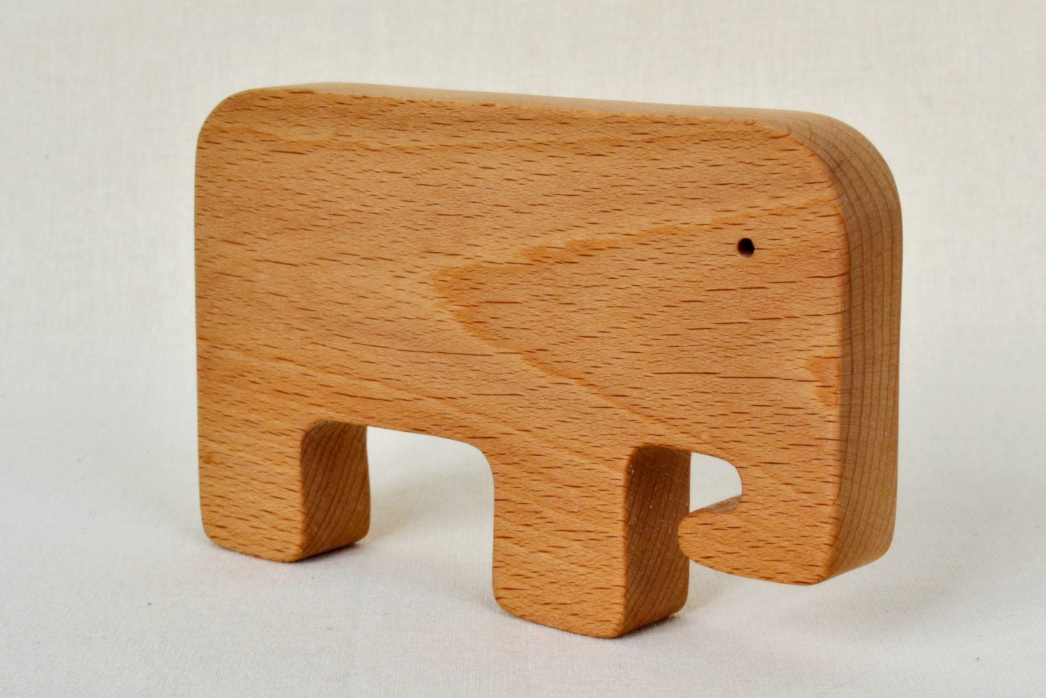 10% OFF Elephant Toy - Animal Wooden Teether - Organic Wooden Toy