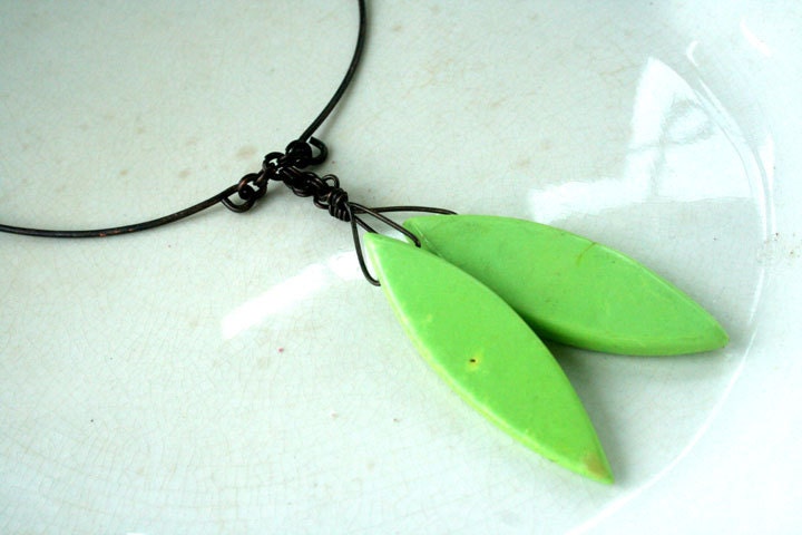 Necklace, Handcrafted Copper, with Patina, Yellow Turquoise Gemstone Beads, Handmade Chain and Clasp