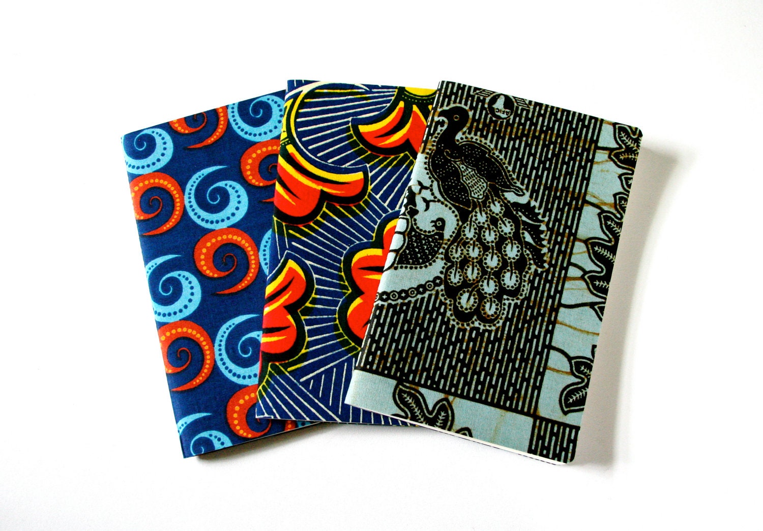 fabric-covered notebooks by uglytomato on etsy