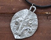 INCAS - Aluminum Hammered Natural Rubber Collar Handmade Necklace
