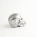 The Nedwhin - Chrome Faux Human Head - Resin Skeleton - Sugar Skull Like