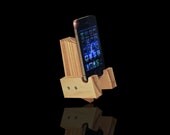 The natural color "Minion" handmade custom wooden docking stand for iPhone, iPod, Galaxy S2 S3, Note 2 and other Android smartphones