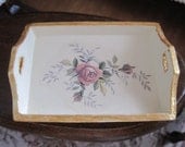 12th Scale Dollhouse Miniature Shabby Chic Wood Tray