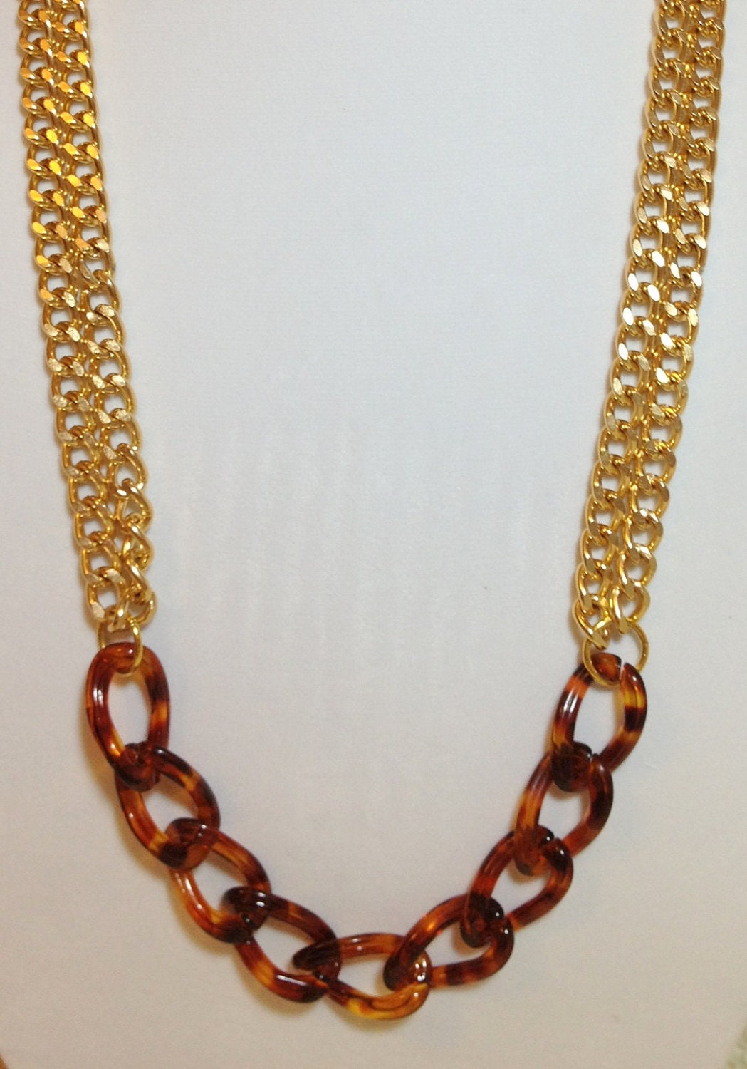 Gold Statement Necklace chunky necklace statement jewelry chain link tortoise RUMOR HAS IT