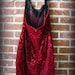 Vintage 90's Red Velvet Foral Halter Babydoll Grunge Revival Dress Medium