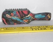 CLEARANCE-Superman- Club Style Boar Bristle Hair Brush-- Handmade Fan Art