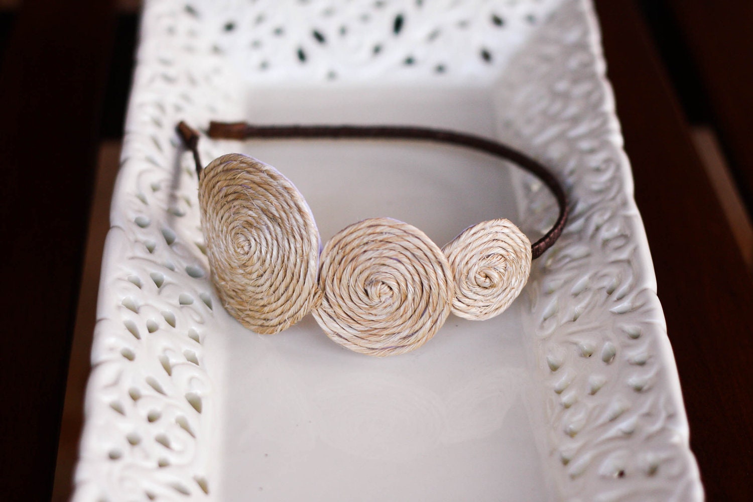 Abaca Twirl Rustic Headband