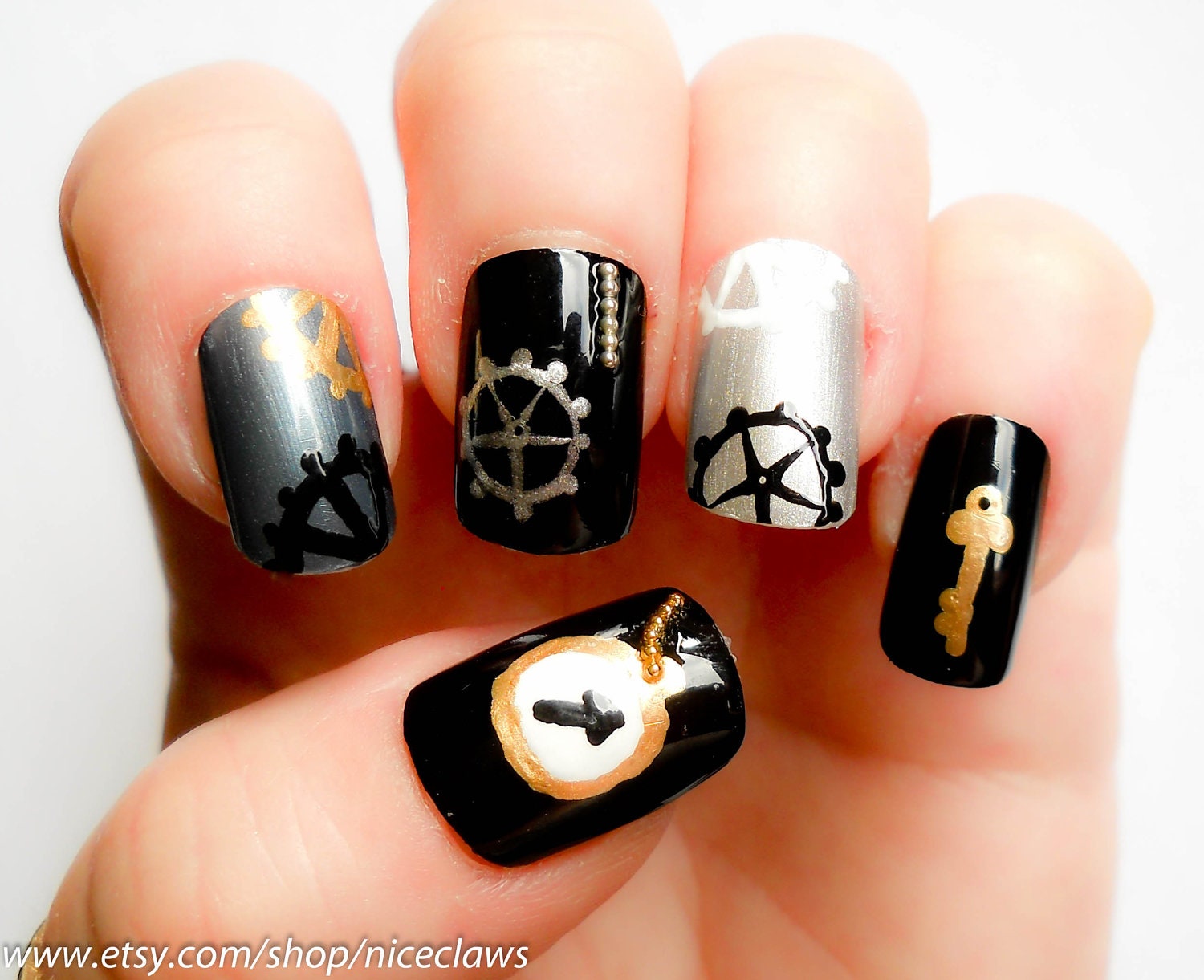 steampunk nails