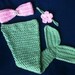 Handmade Crochet Baby Newborn Mermaid Photoprop Made To Order