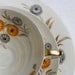 Vintage 1950s Tea Cup and Saucer Trio Set Orange and Grey Floral