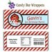 Farm Candy Wrapper - Red Striped Farm Animals and Barn Personalized Birthday Party Favor Candy Bar Wraps - A Digital Printable File