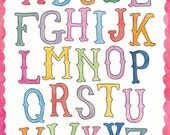 Alphabet - 8 x 10 Watercolour Print