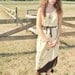 Reconstructed Yellow and Brown Floral Maxi Dress