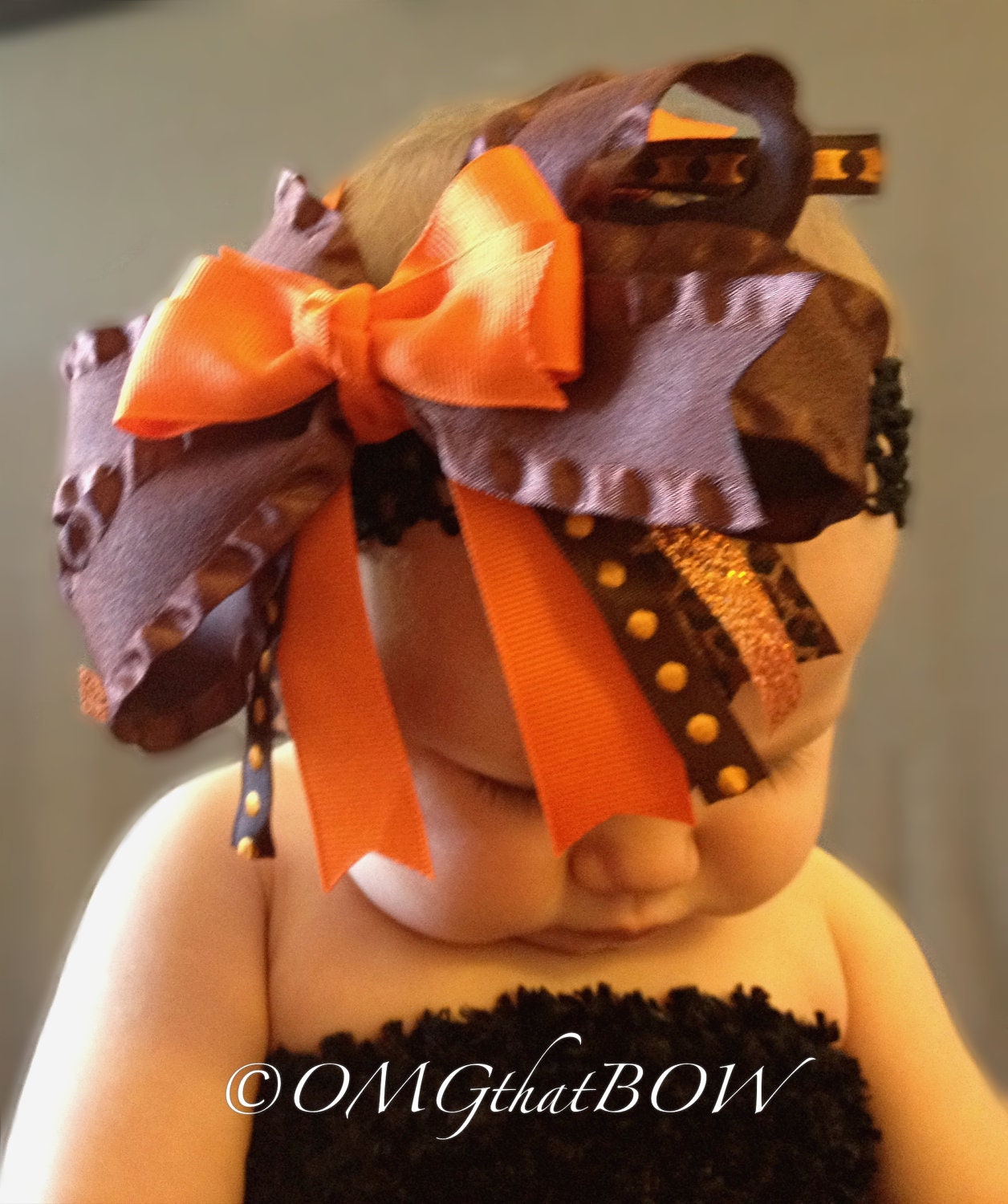 OMG that fall leopard tutu & BOW set- over the top boutique bow- leopard print tutu-large boutique bow