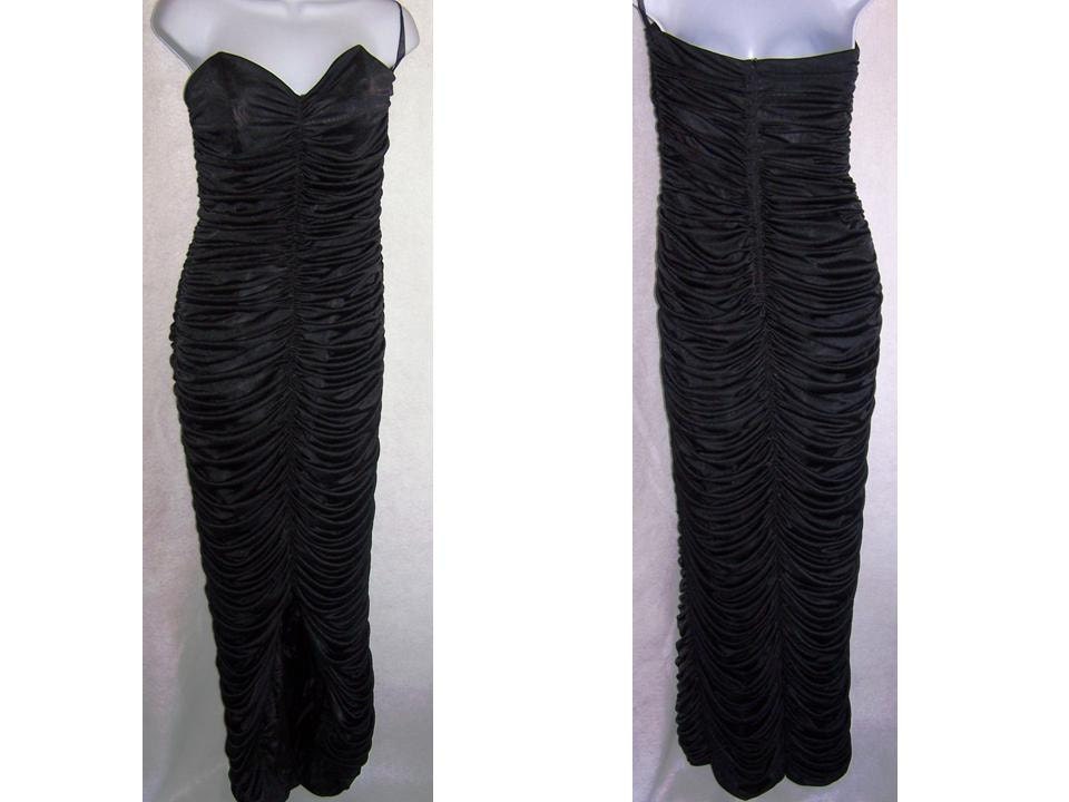 Sale Sale Sale MADMEN black waterfall cascade WIGGLE dress     marilyn monroe glam  BOMBSHELL cocktail  diva  goth  steampunk