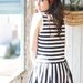 Black and White Stripped Tennis Dress