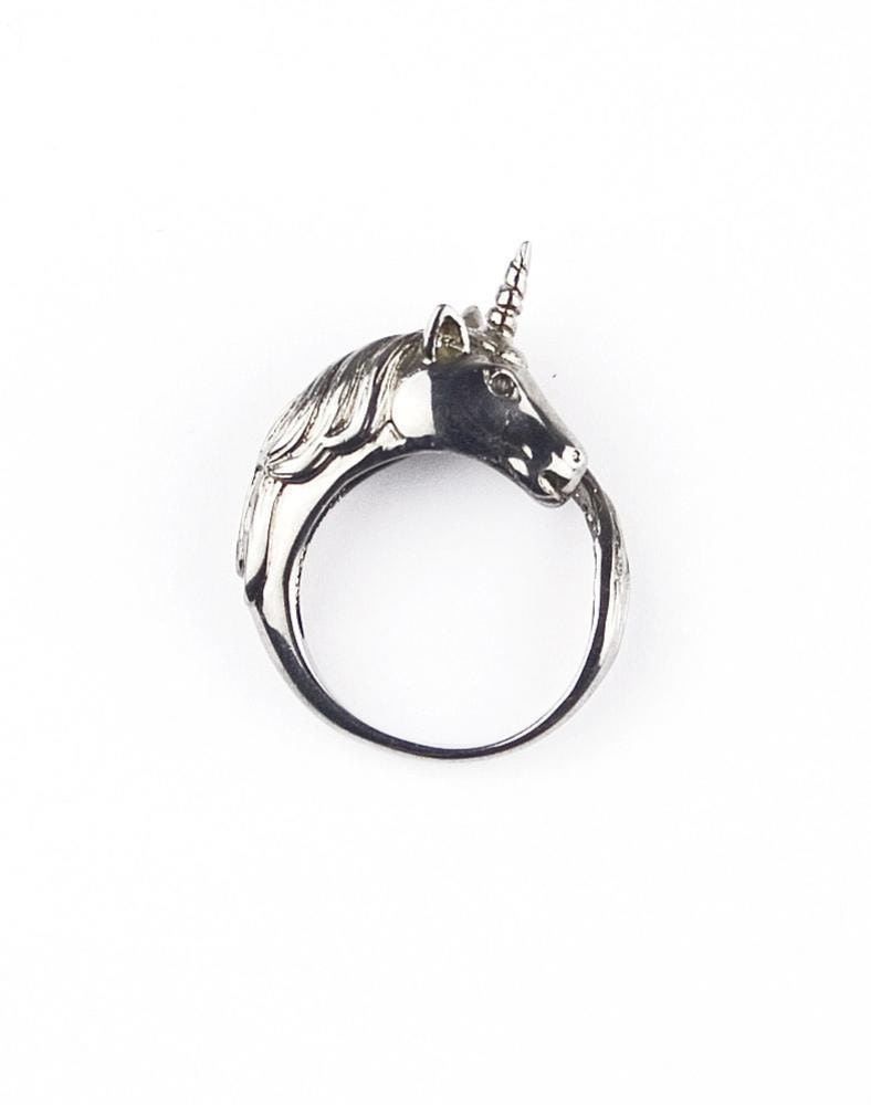 Unicorn Rhodium Ring
