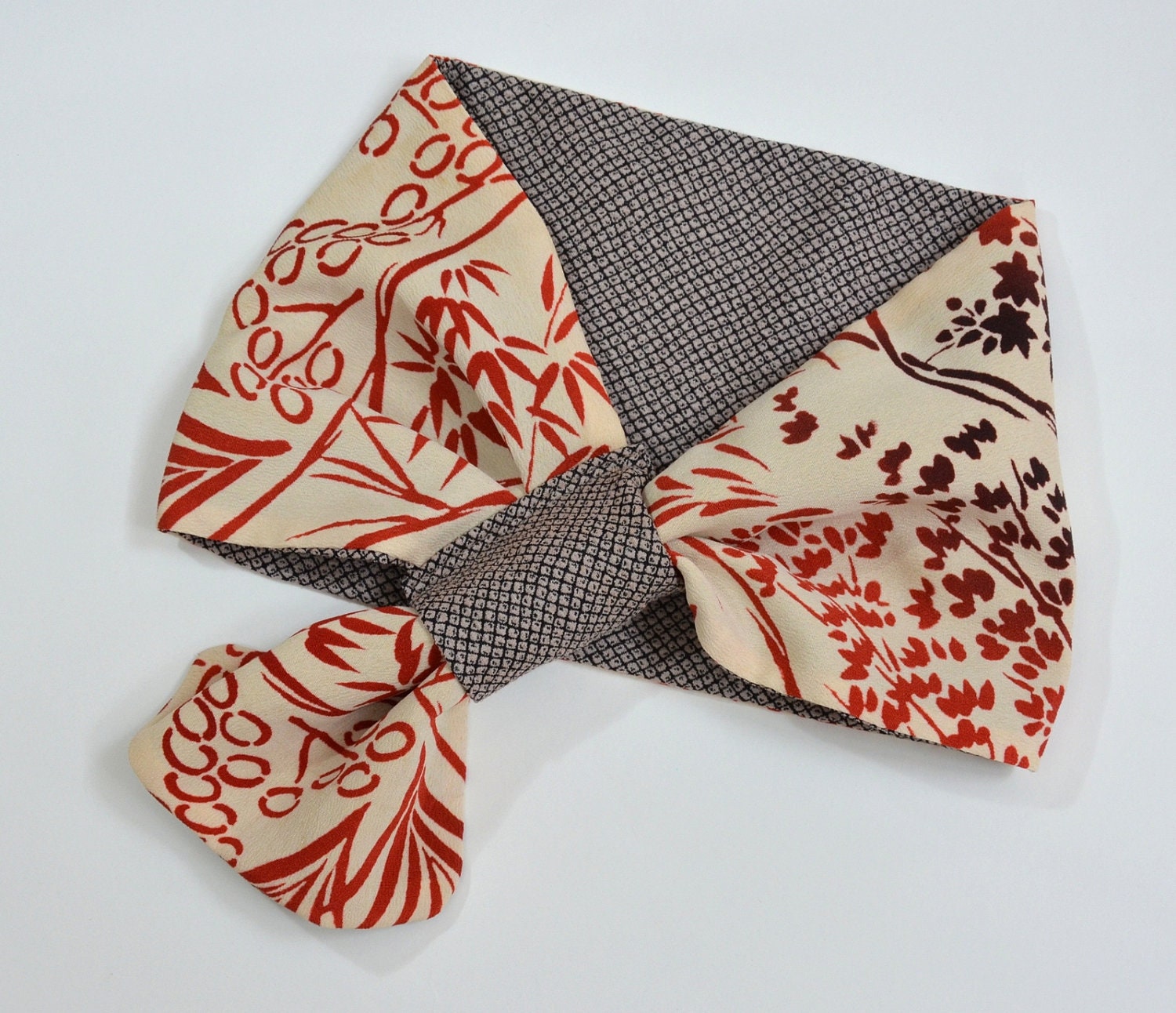 Kimono fabric Reversible Scarf from Japan