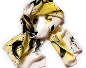 hand Painted Enso Inspired Scarf