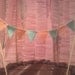 Fabric Cake Bunting in Peach & Mint