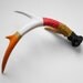 CYBER MONDAY SALE- Pink, Gold, Orange, Black and White Painted Antler - Medium