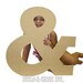 Unfinished wooden Letters (&) 24'' X 3/8'' thick (MDF)