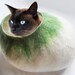 Luxury cat beds Cat Cave Cat House Felted Wool with FREE Cats Ball