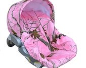 Infant Car Seat Cover, Baby Car Seat Cover, Slip Cover-Pink Camo
