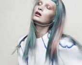 Dark COTTON CANDY Pastel Clip In Hair Extensions // Human Hair // 18 Inches