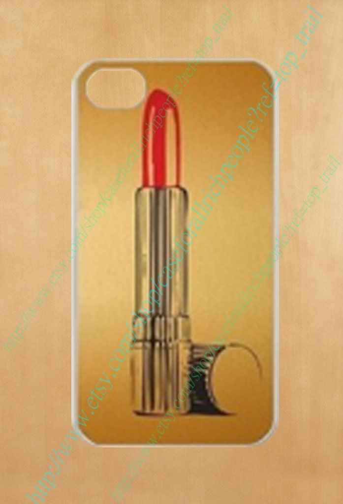Red Hot Lipstick Gun hard case and silicon case for iphone 5 two layers protectectionscreen protector cleaning cloth