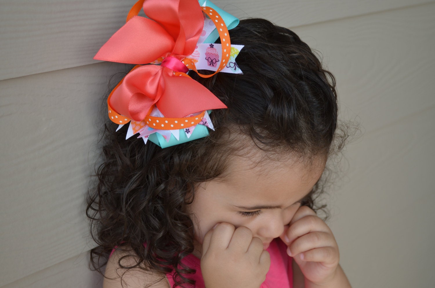 Cupcake Stacked Boutique Hair Bow
