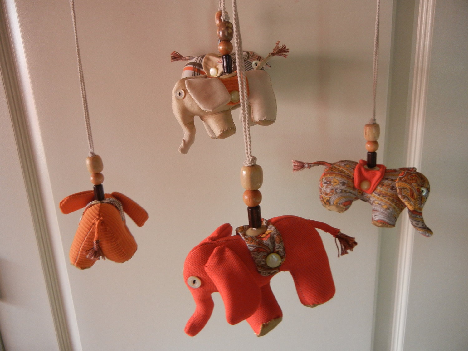 One of a Kind Handmade Elephant Caravan Mobile
