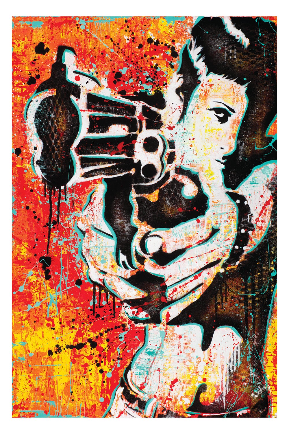 Shooter II - " Get Yer Gun" - 12 x 18 High Quality Pop Art Print